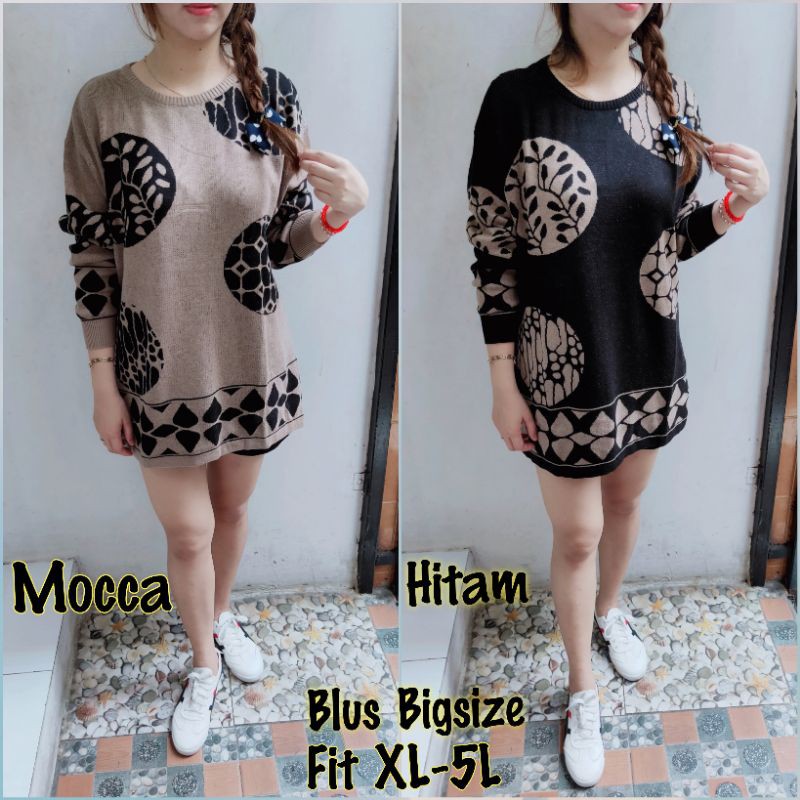 atasan big size rajutan wanita