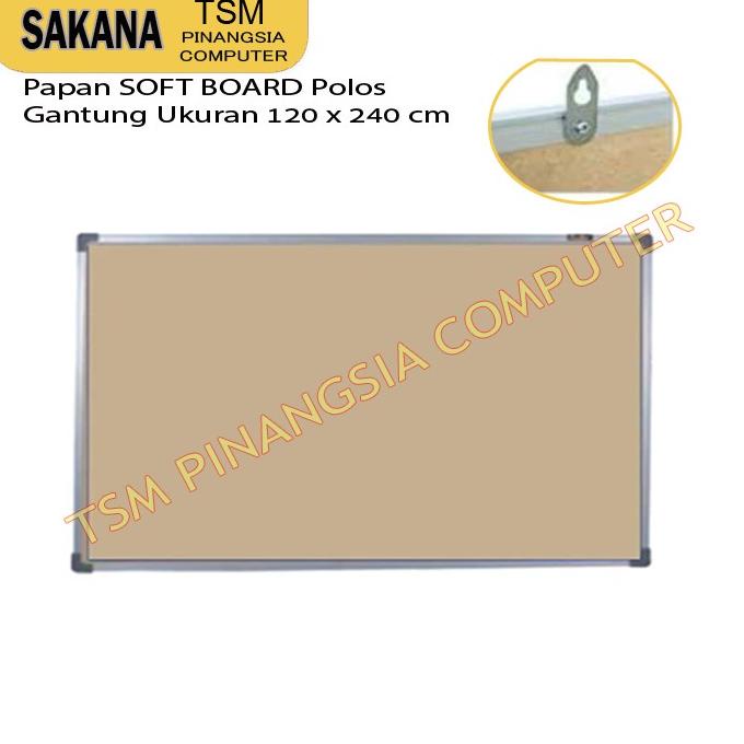 

Office & Stationery | Alat Tulis | Sakana 120 X 240 Cm Papan Tulis Soft Board - Softboard Gantung | Best Seller