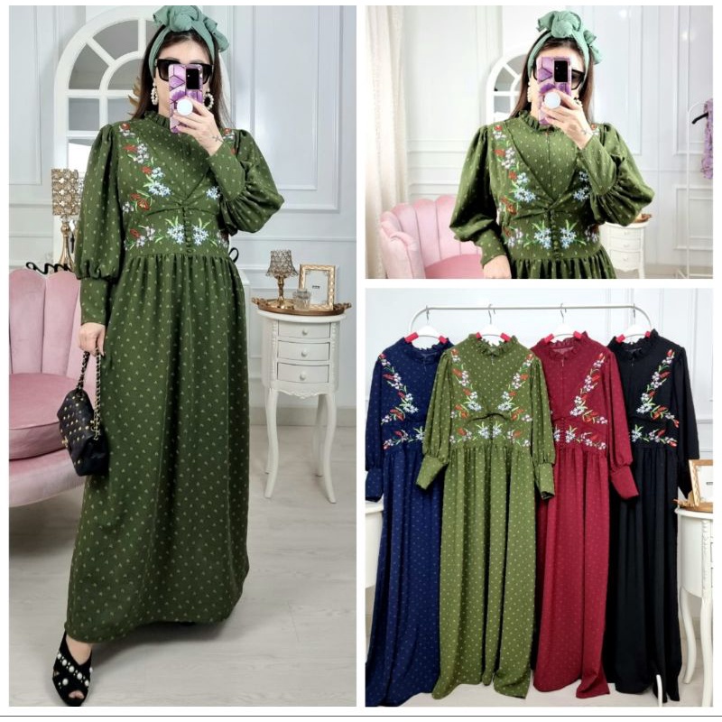 Gamis lesti rubi bordir love orginal by meijiwang