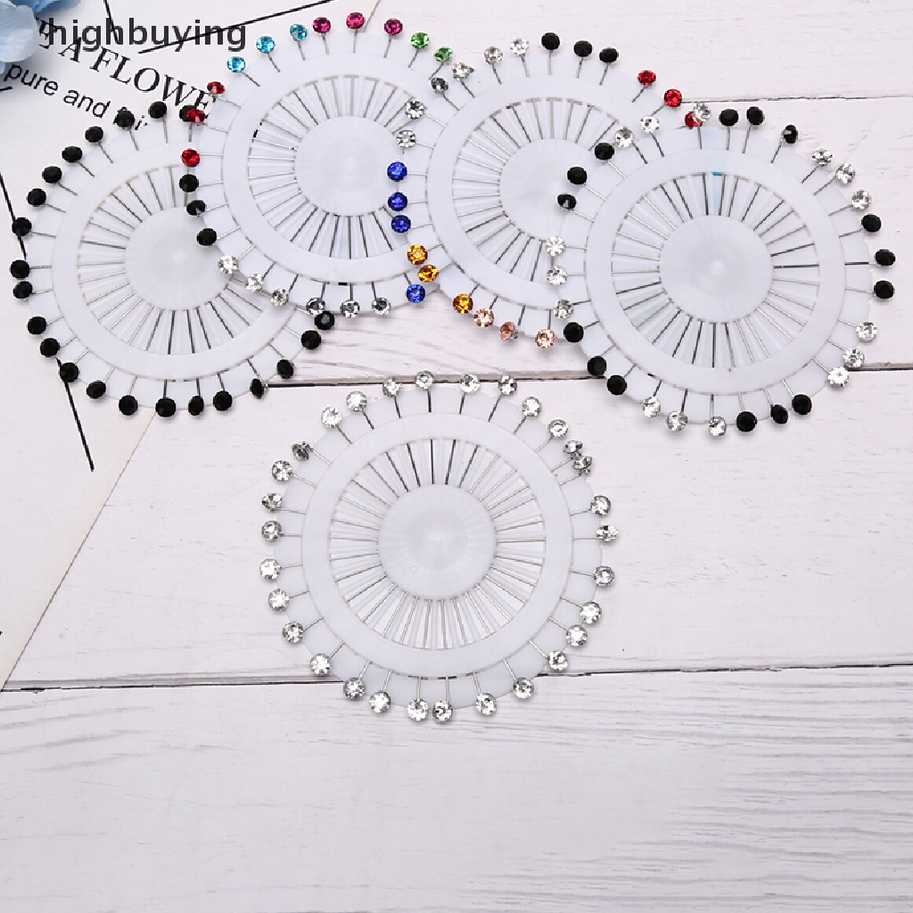 Hbid 30Pcs / Set Bros Pin Kristal Warna-Warni Untuk Membuat Dress / Hijab