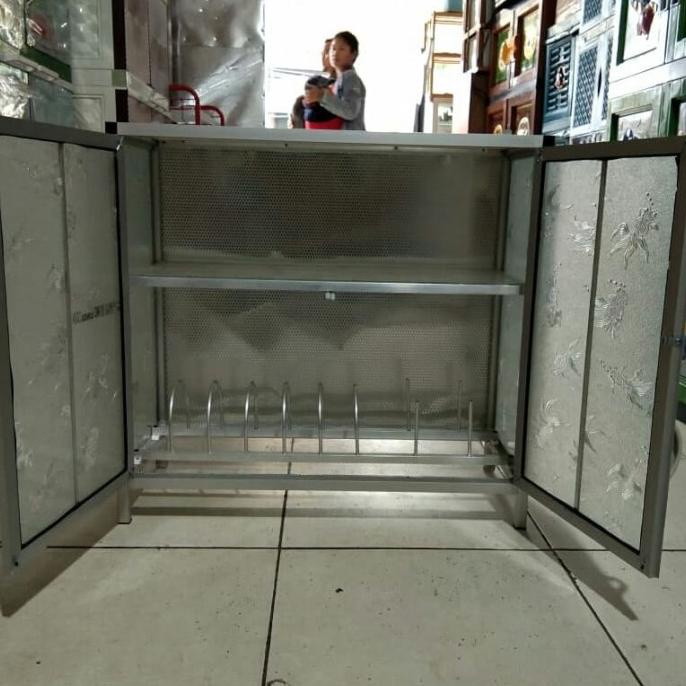 Ae05Z14 Lemari Rak Piring Kaca Gantung 2Pintu Mimifebrianti12