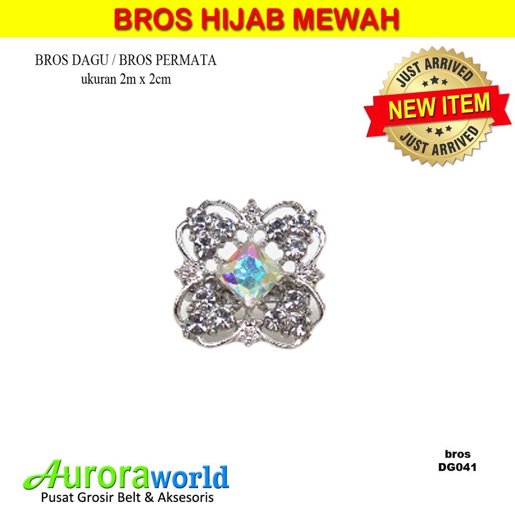 Auroraworld Bros dagu premium bros dagu kristal bros mewah hijab terbaru bros kemeja blazer kebaya tunik gamis bisa COD