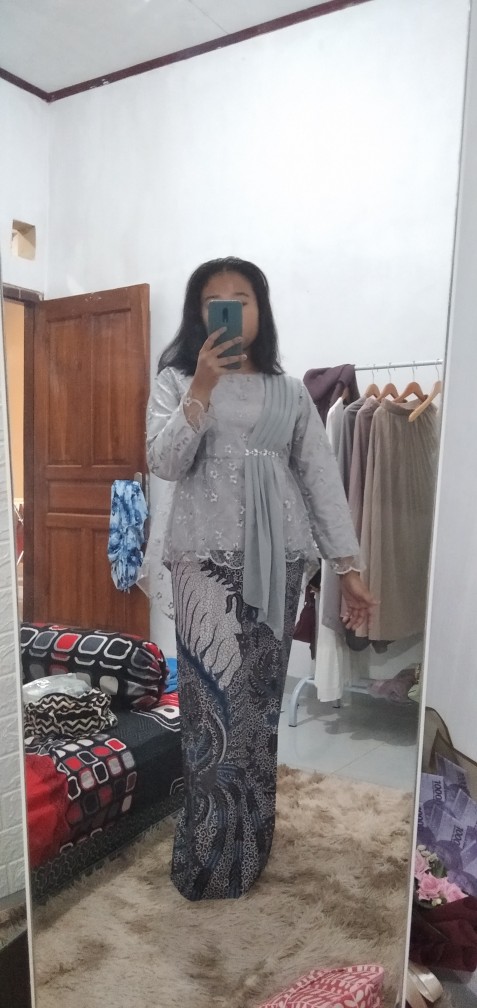 [real Pic] Batik Couple Yulia Kebaya Batik Modern Batik Couple Sarimbit Brokat Brukat - Bs142