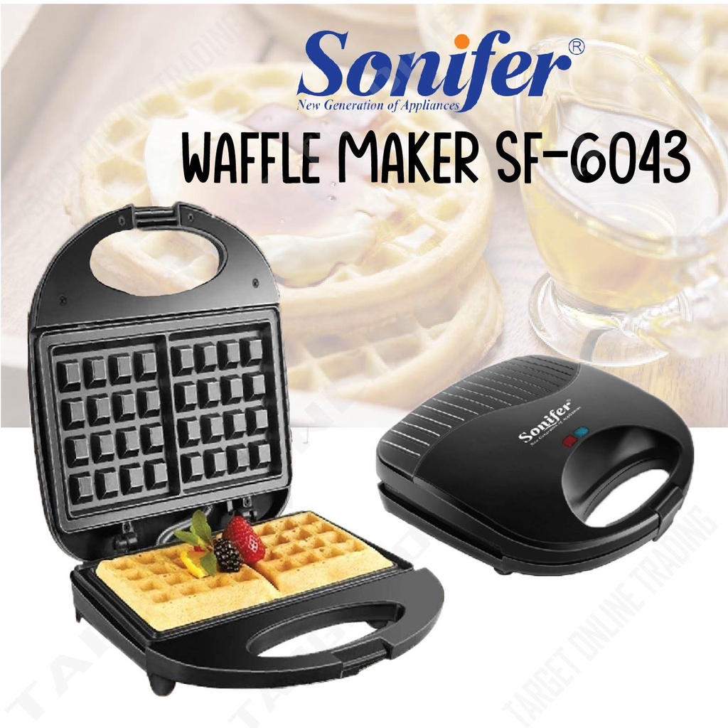 Sonifer SF-6043 Waffle Maker Alat Pembuat Wafel Roti Elektrik