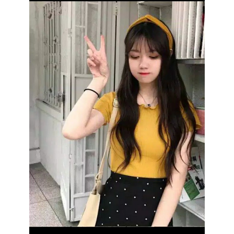 CROP KRIWIL PENDEK / Baju Rajut Wanita / Sweater Rajut korea / Grosir pakaian Rajut