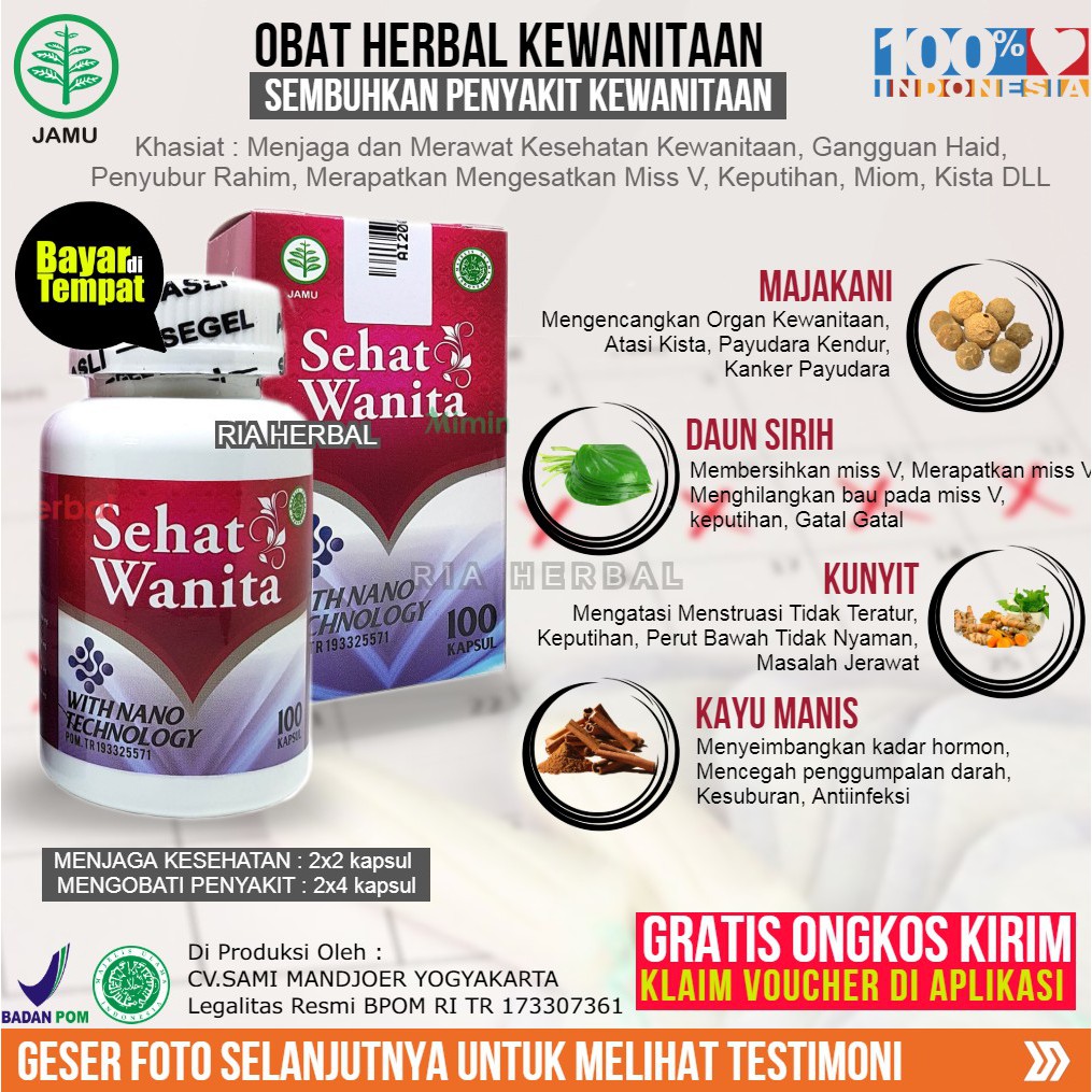 Obat Menghentikan Menstruasi Berkepanjangan Menstruasi Terus Menerus Herbal Alami Sehat Wanita Shopee Indonesia