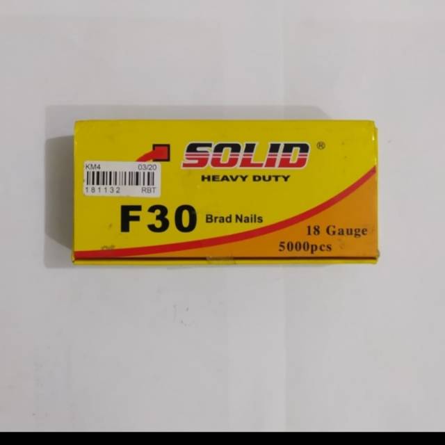 

Refill Staples Tembak Paku Tembak F30 Solid 18 Gauge
