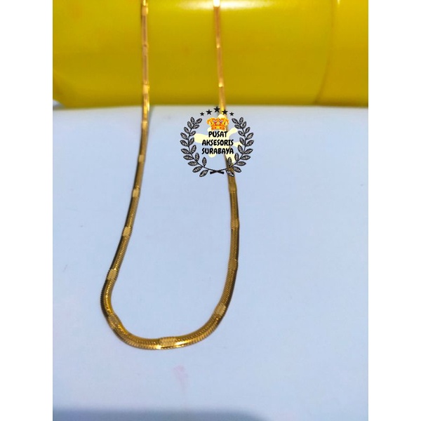 HIGH QUALITY KALUNG TITANIUM PIPIH GOLD MOTIF CEPLES JEDAR ANTI KARAT