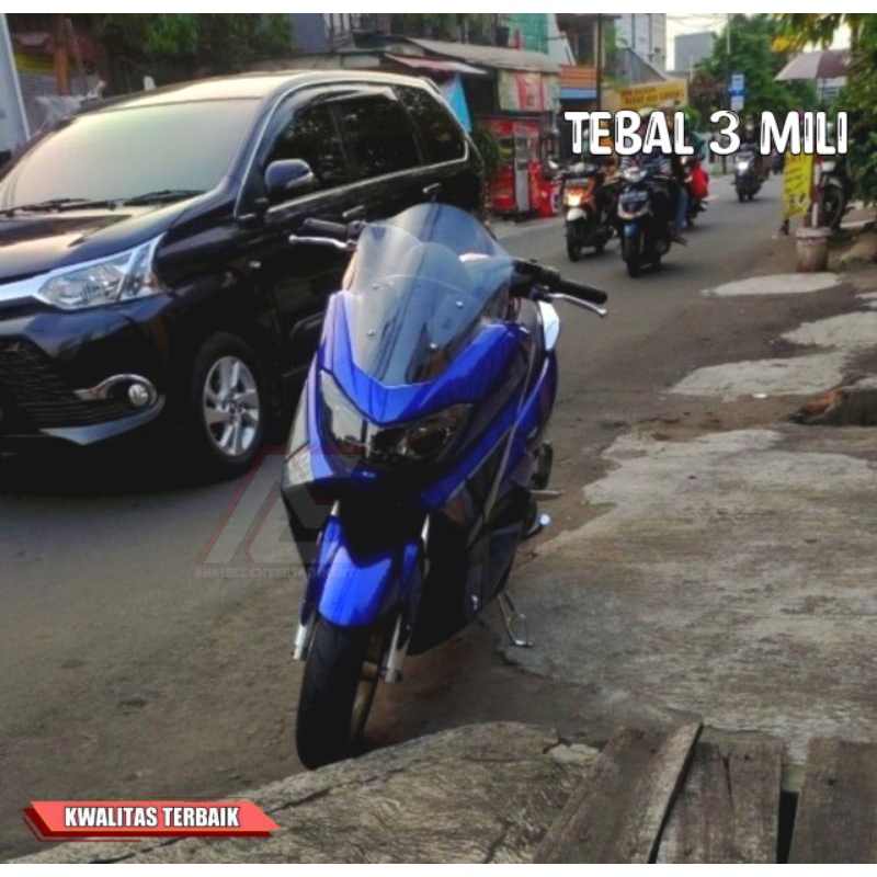 windshield nmax visor yamaha new nmax 2020 2021 - old nmax type carbu sectbill rep tebal 3mm