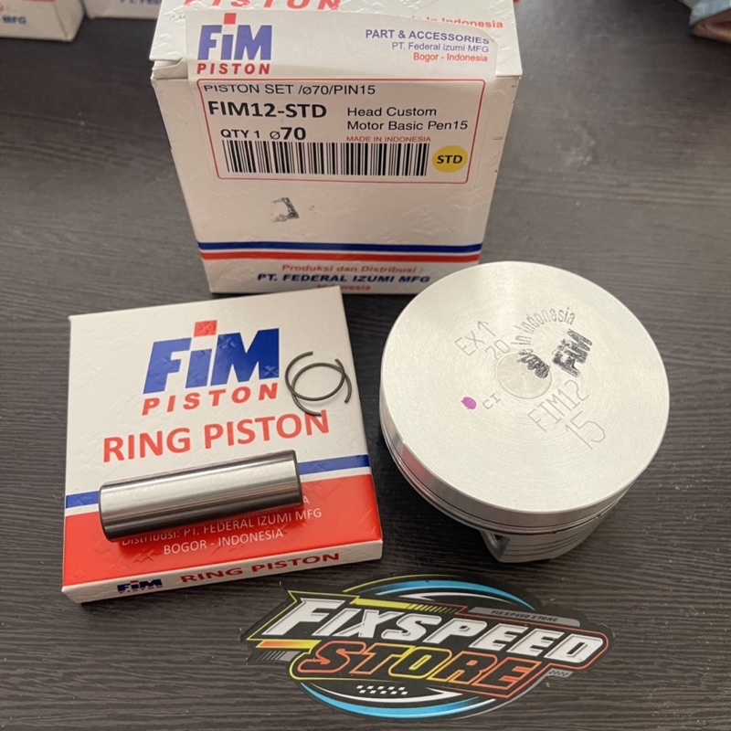 PISTON SEHER FIM PIN 15 DOME MENTAH 66 67 68 69 70 71 72 73 74 75