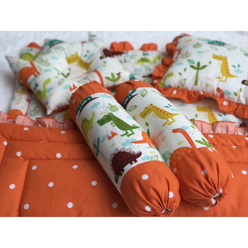 BEDCOVER BAYI SET BANTAL GULING BERCOVER/ SELIMUT BAYI / KASUR BAYI / ALAS TIDUR BAYI (LENGKAP)