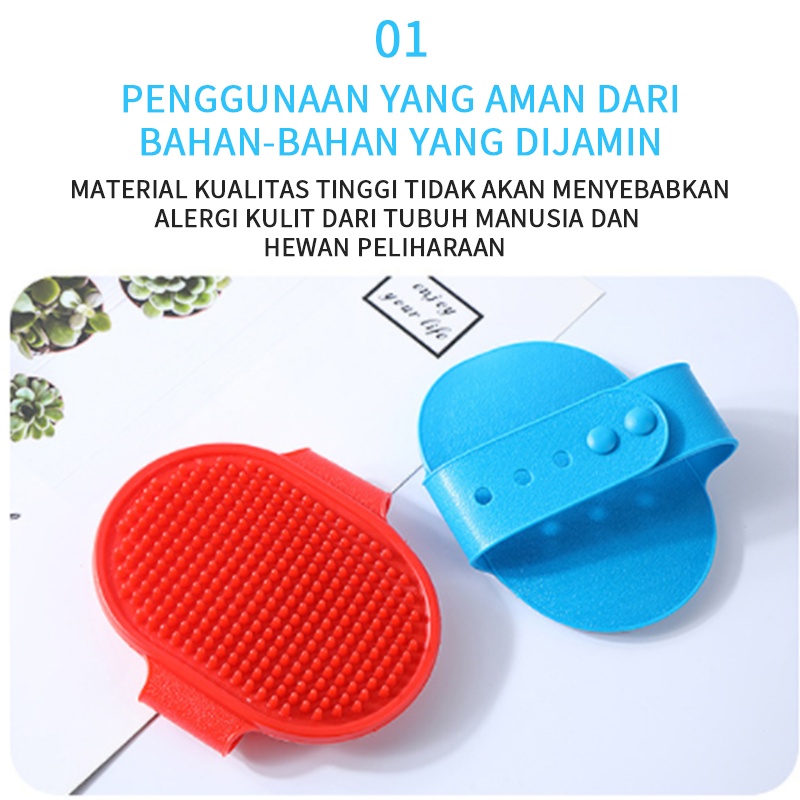 Pet Brush Sikat Mandi Peliharaan Sisir Mandi Kucing Sisir Karet Anjing Kelinci karet hewan Sisir Bulu Kucing Dan Pijat Grooming