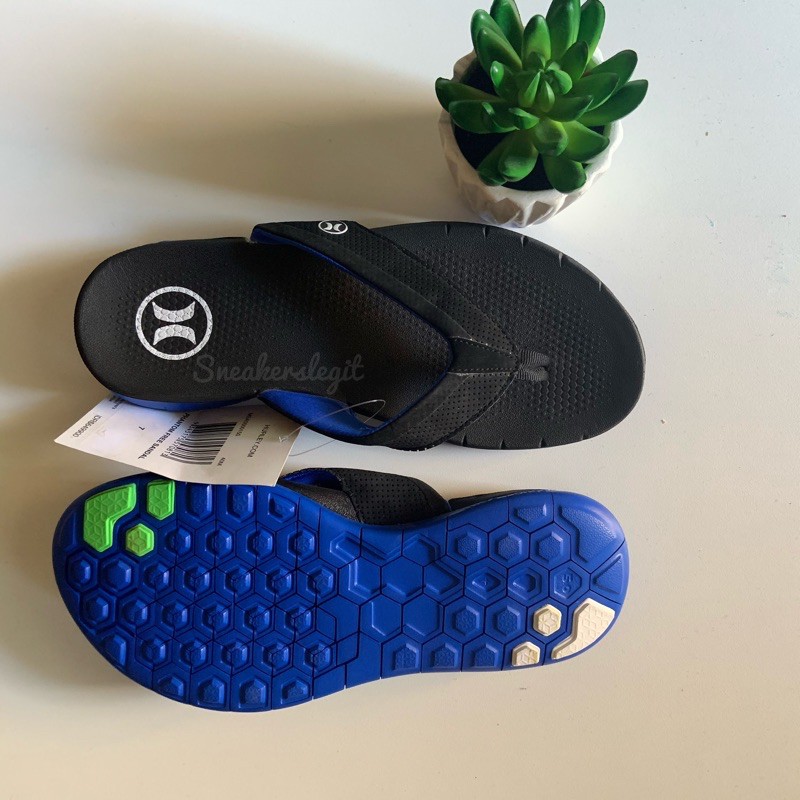hurley sandal phantom hitam biru pria original sale