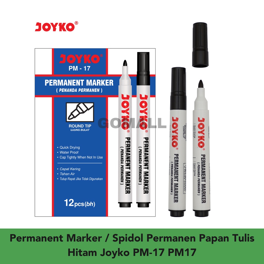 

Permanent Marker / Spidol Permanen Papan Tulis Hitam Joyko PM-17 PM17