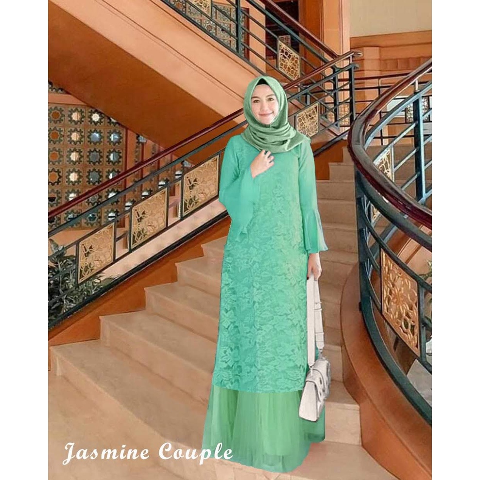 ELDE 5 - SALE MAXI JASMINE BRUKAT LAPIS KATUN SLETING BELAKANG &amp; KEMEJA LENGAN PANJANG