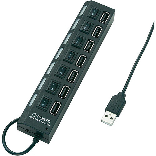 Usb Hub 7 Port High Speed On Off - Usb Hub Saklar 7 Port Usb 2.0