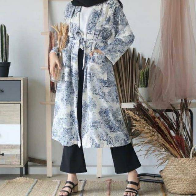 LONG OUTER NUELA*  XL LD 105 - 110 CM / OUTER MOTIF /  NUELA CARDIGAN / LONG CARDI