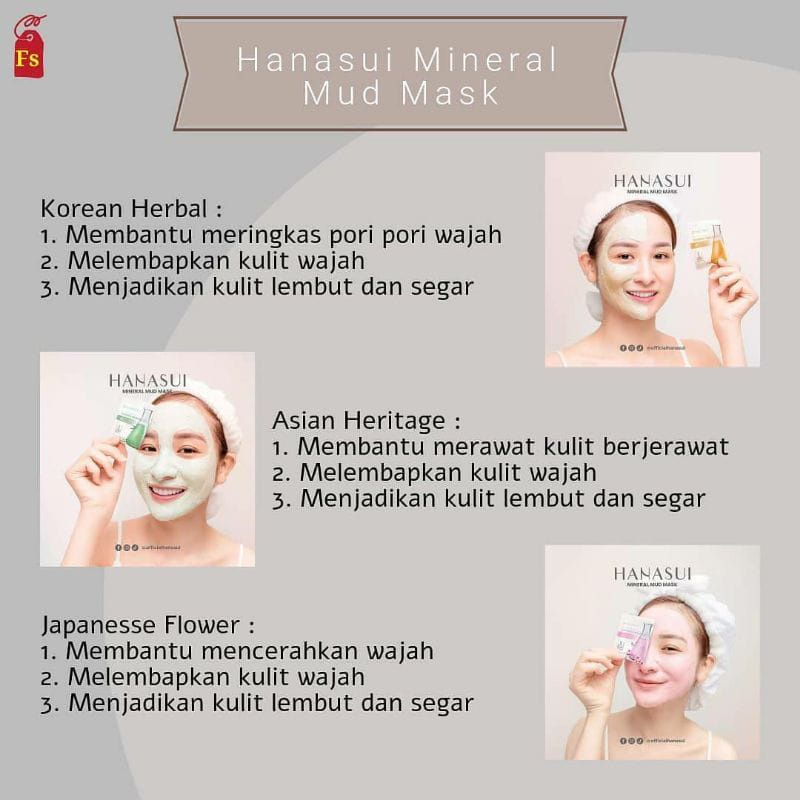 ~ PIYOSHI08 ~ HANASUI Mineral Mud Mask Peel Off Mask Sachet PC19