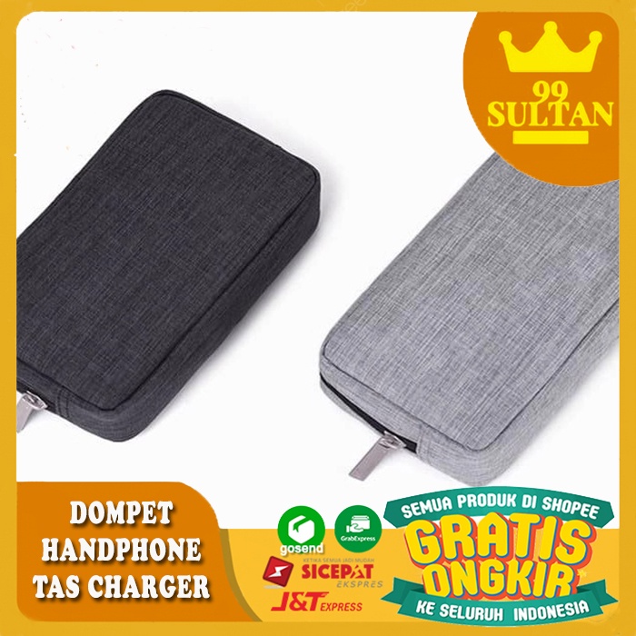 Pouch Hp | Dompet Handphone Kipling Tas Gadget Charger Power Bank Kabel USB