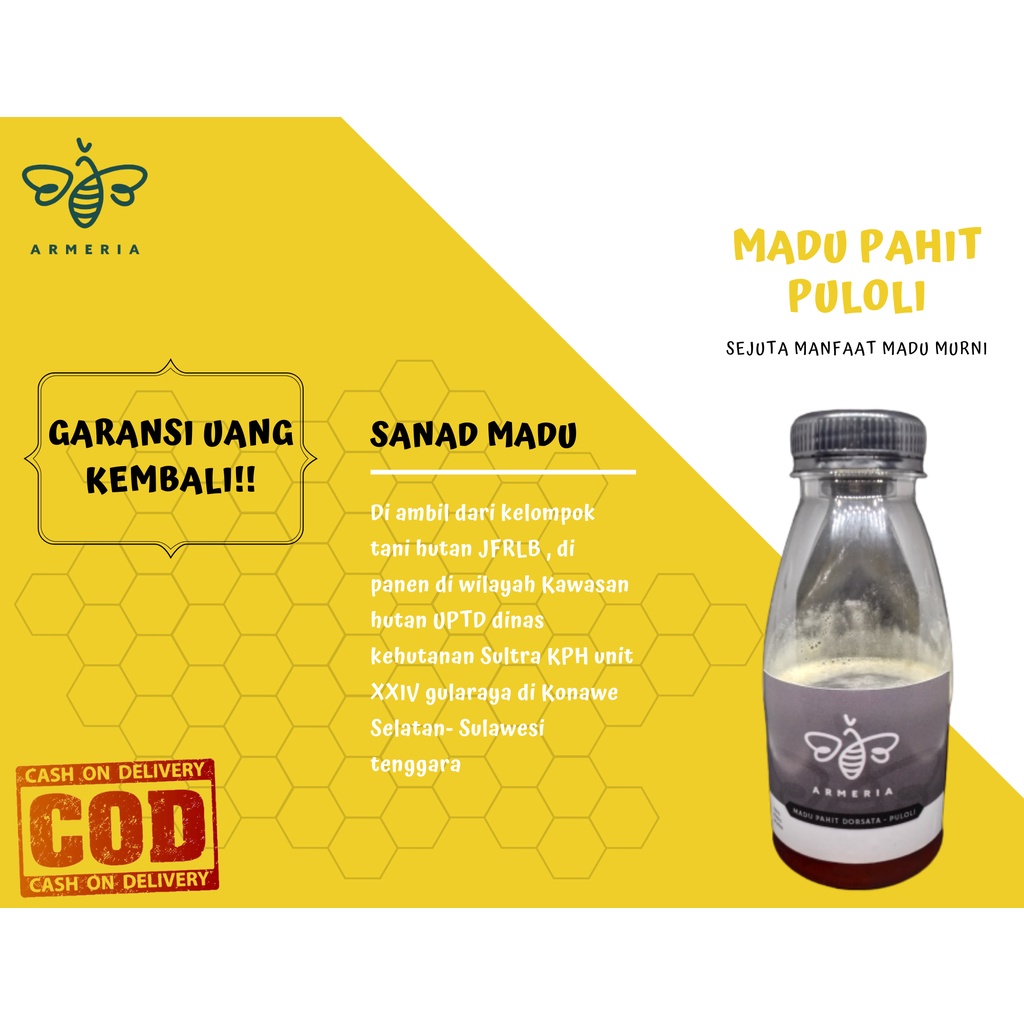 

Madu Asli Uji Lab Madu Hutan Nektar Puloli Hutan Konawe Selatan Lebah Apis Dorsata MD-P01