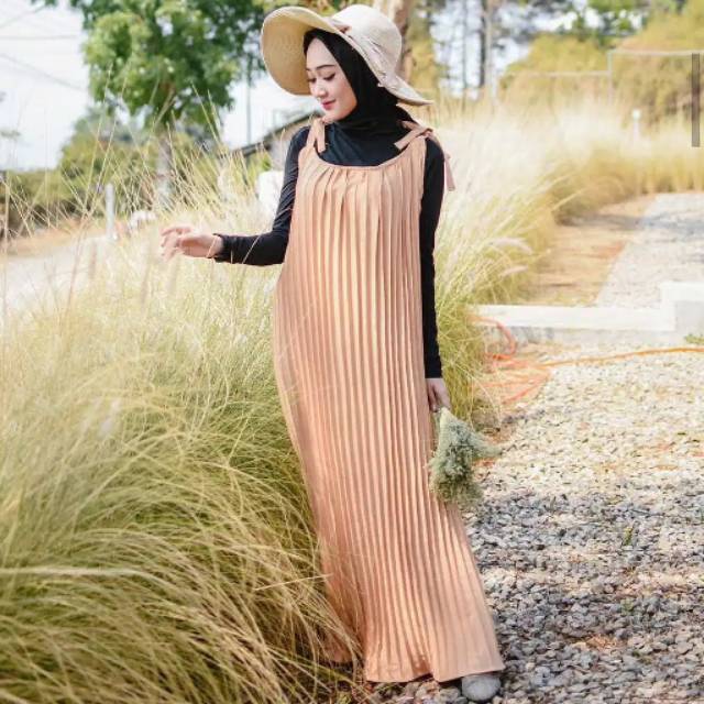 TERMURAH OVERAL PLISKET TALI ROK OVERAL ROK PLISKET OVERAL POLOS TERBARU