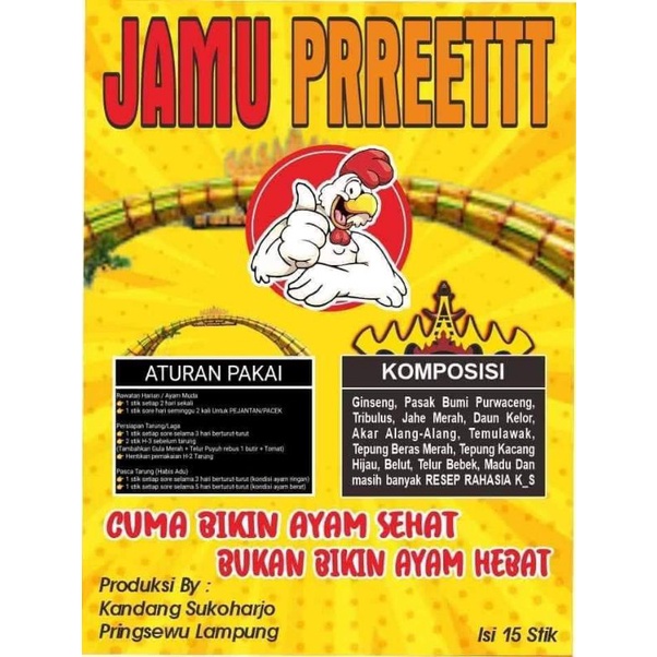 

Jamu Ayam Jamu Preet Sachet