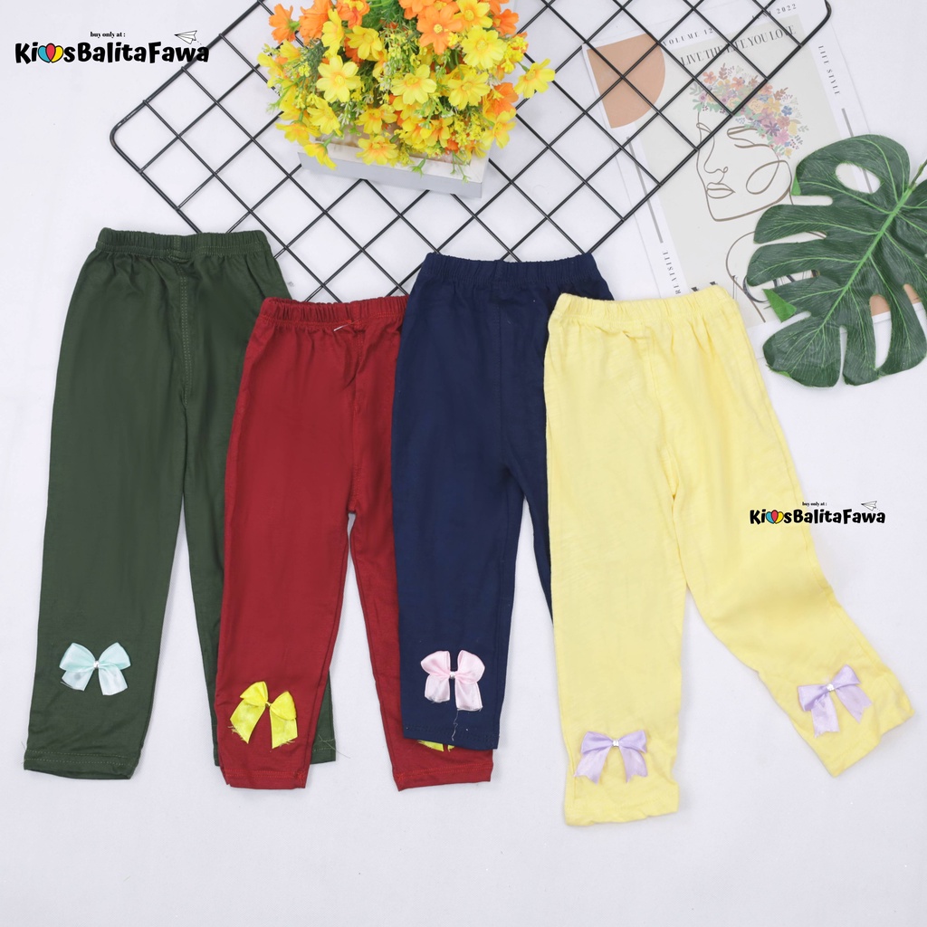 Legging Pita uk Bayi - 5 Tahun / Celana Polos Panjang Anak Perempuan Leging Lejing Laging Baby Bahan Kaos Murah