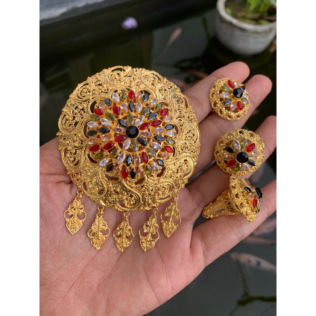 bros alpaka bali set kebaya motif borobudur