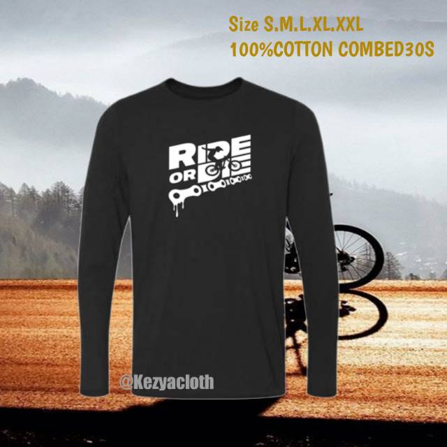 KAOS DISTRO MOTIF GOES SEPEDA LENGAN PANJANG COTTON COMBED30S