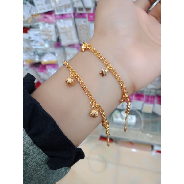 GELANG RANTAI ANAK/GELANG TANGAN ANAK/PERHIASAN ANAK/GELANG RANTAI LAPIS EMAS 18K/GELANG ANAK