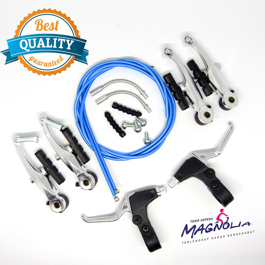 Magnolia Rem V BRAKE Set Komplit  Sepeda  MTB BMX Shopee 