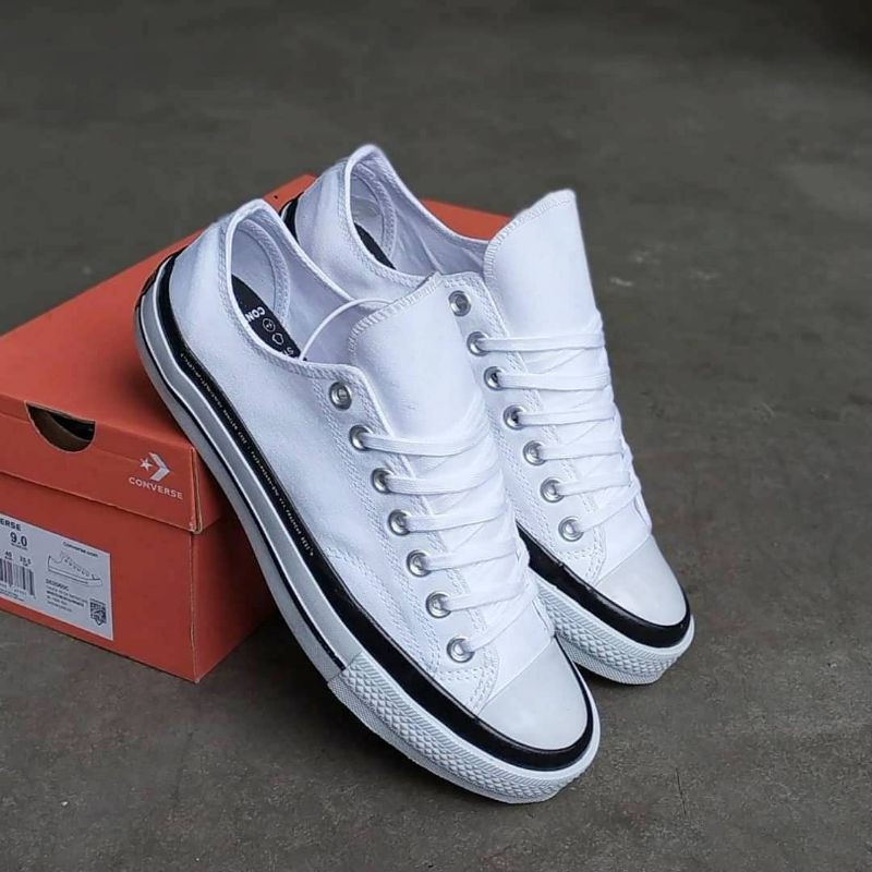 COD CONVERSE 70S LOW MONCLER X FRAGMENT WHITE BLACK EGRET