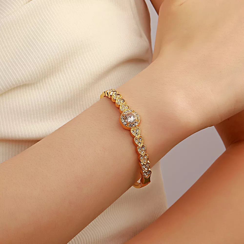 Gelang Wanita Satu Mata Berlian Cantik Fashion Korea Dalika