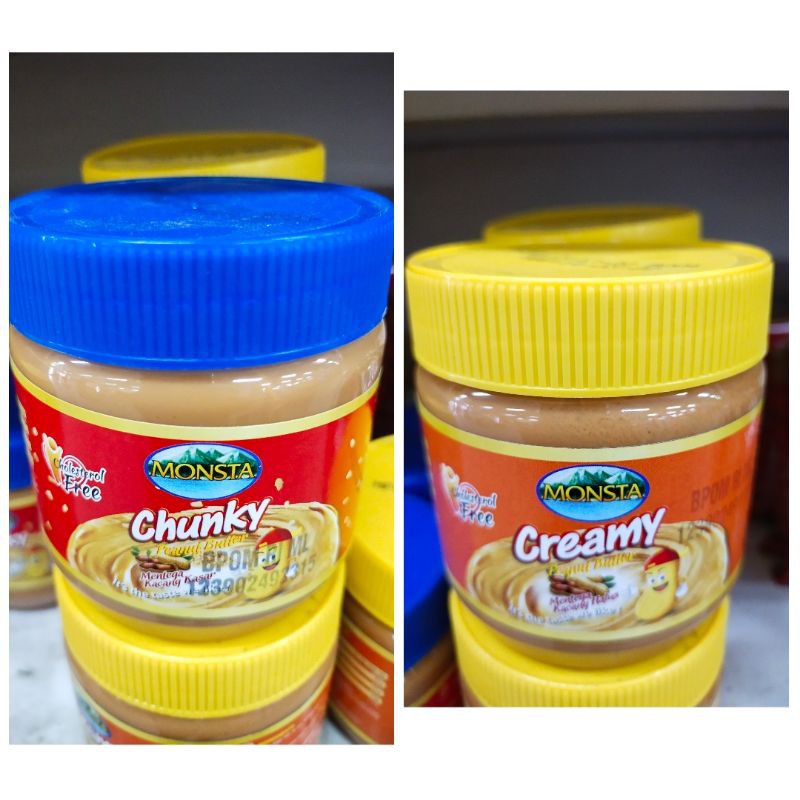 

MONSTA Selai Olesan Kacang 340gr - Peanut Butter Creamy Chunky