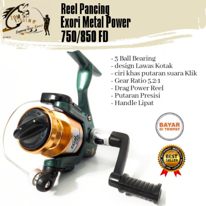 Reel Exori Metal Power 750 FD Spool Alumium Murah