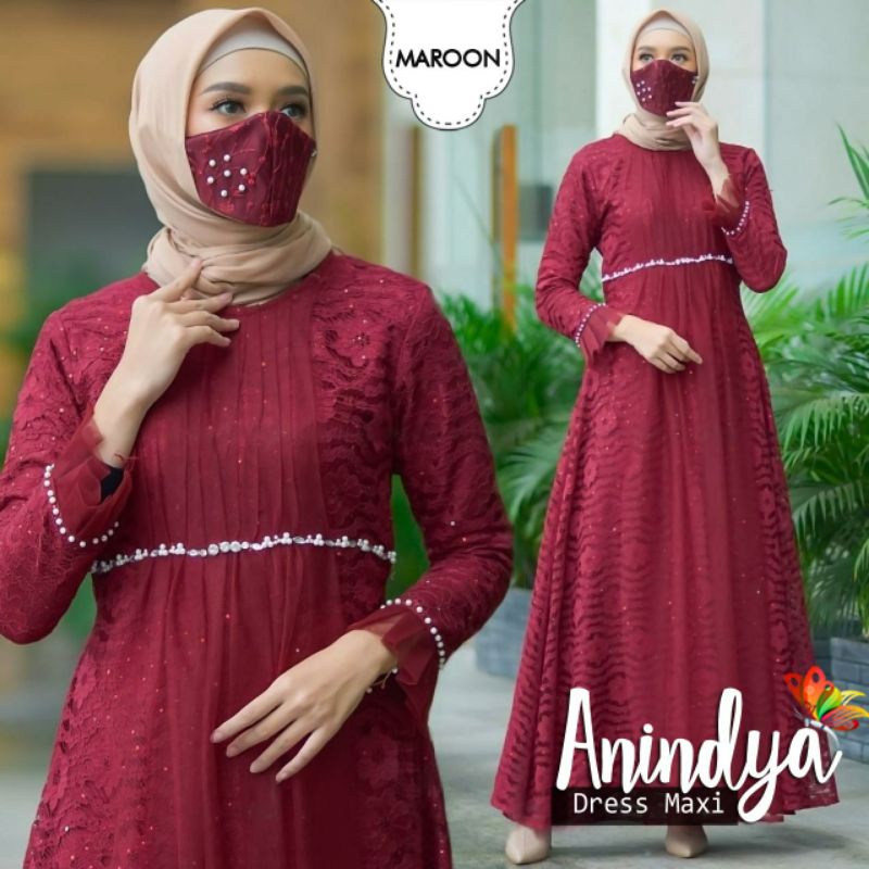 MAXY ANINDYA FASHION MUSLIM PAKAIAN WANITA DRESS GAMIS MAXI JCHM