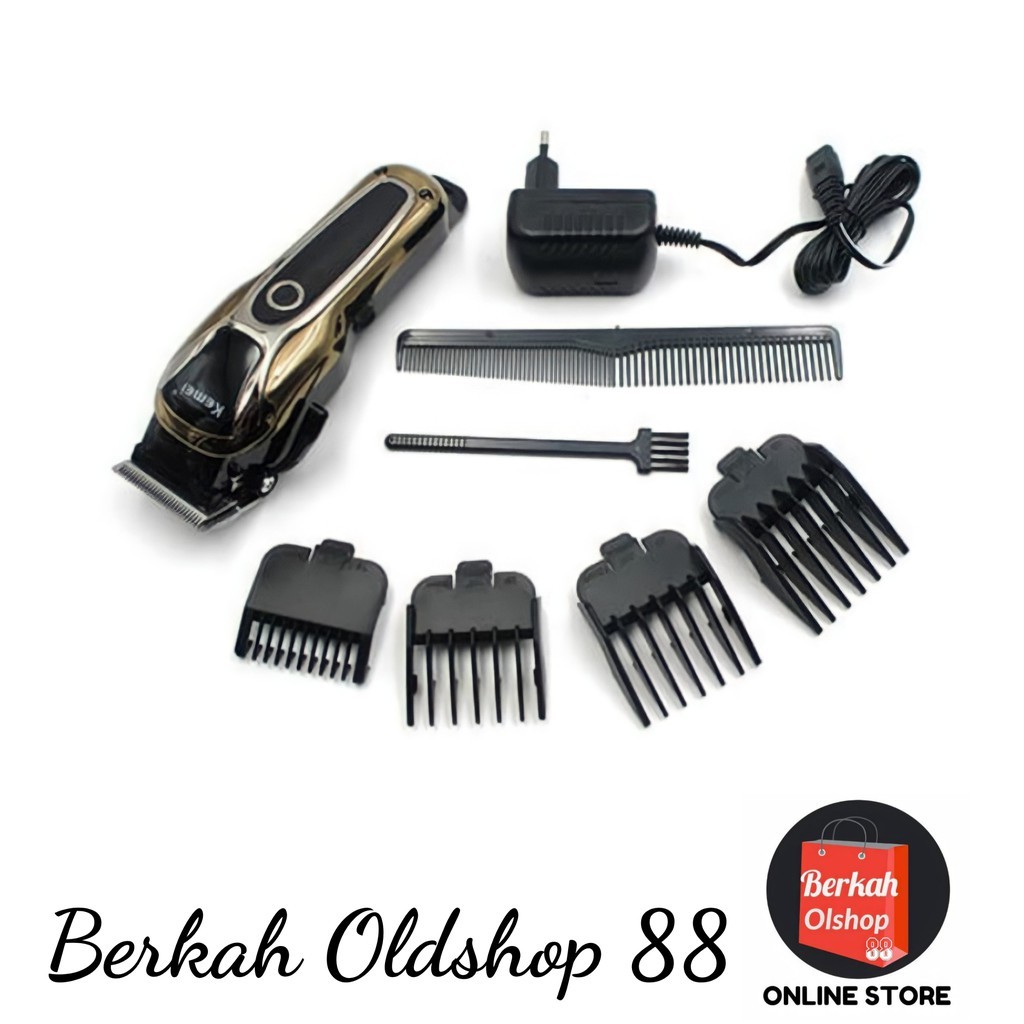 Berkah Oldshop 88 - Clipper Kemei KM-1990 Alat Mesin Cukur Rambut Rechargeable Special mesin turbo