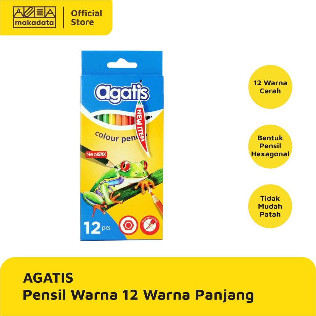

COLOUR PENCIL / PENSIL WARNA AGATIS NEOPEX 12 WARNA PANJANG MURAH