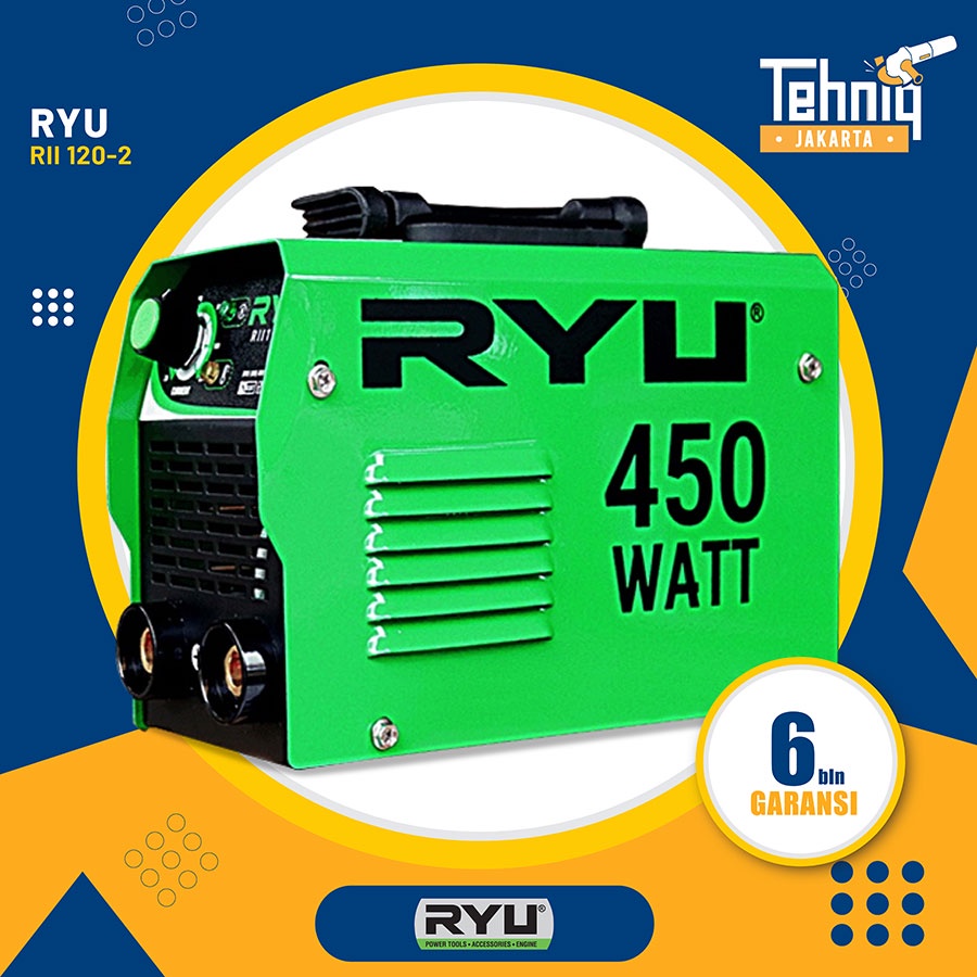 Mesin Las Listrik / Trafo Las 450 WATT RYU RII 120-2 Inverter Welding
