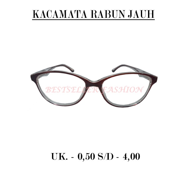 KACAMATA LENSA MINUS (-) Uk. -0.50 s/d -4.00 KACAMATA CAT EYE MATA KUCING KACAMATA RABUN JAUH PRIA DAN WANITA FREECASE