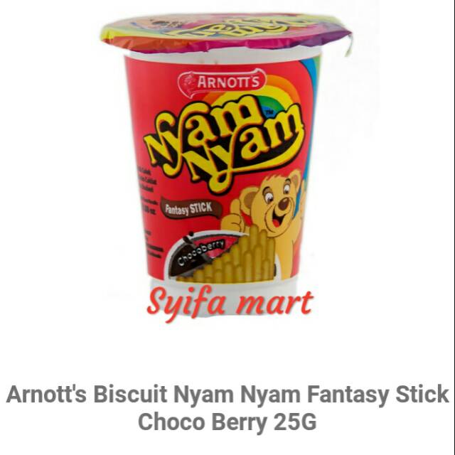 

Arnott's biskuit Nyam-Nyam fantasy stik choco berry 25g