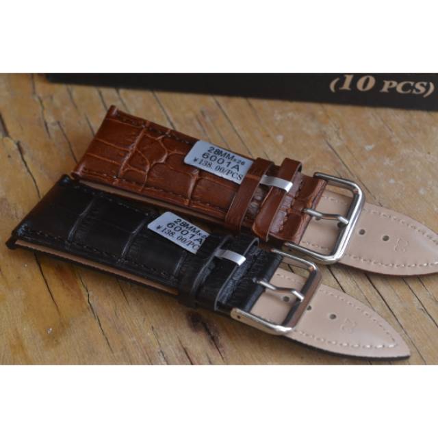 Strap Tali jam tangan kulit Corak timeking size 28mm