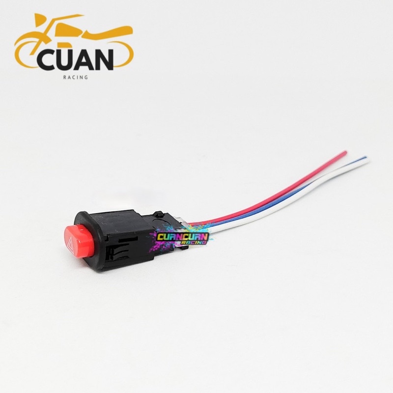 PROMO SAKLAR TOMBOL SWITCH ON OFF HAZARD SEPEDA MOTOR UNIVERSAL