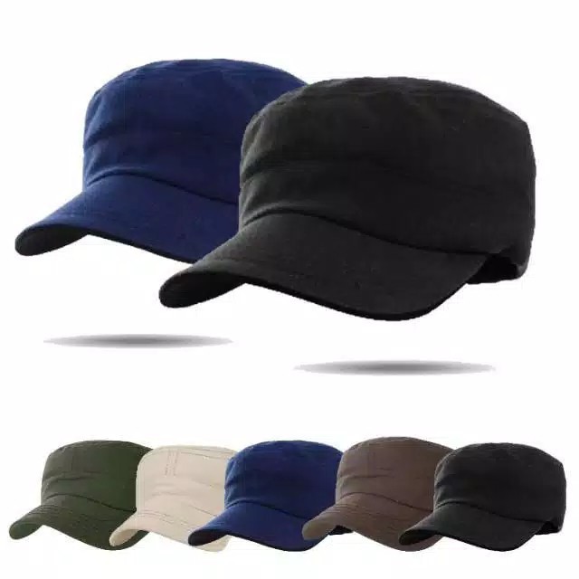 TOPI KOMANDO POLOS / TOPI MILITER LAKI PEREMPUAN KUALITAS PREMIUM TERMURAH!!