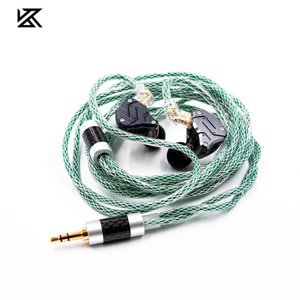 Kz Kabel Headset 8 Strands 100 Core OFC Lapis Silver Untuk KZ ZS10 ZSN PRO ZSX ZAS ASF ZEX PRO