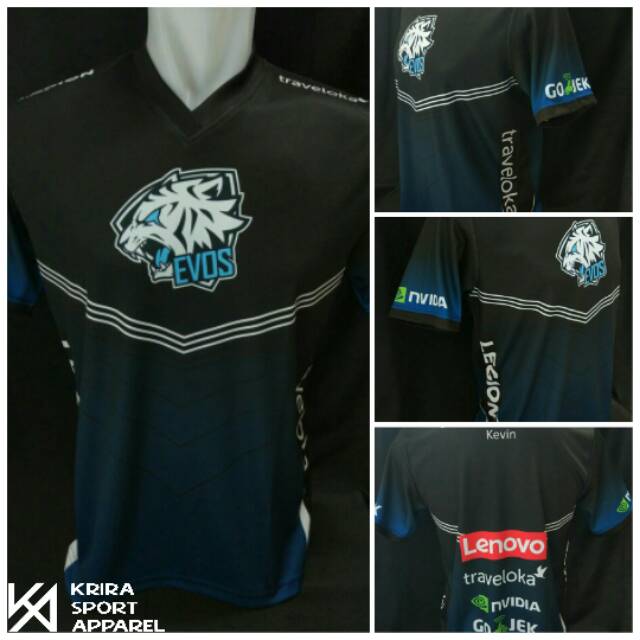 BAJU KAOS JERSEY GAMING EVOS ESPORT 2017 ANAK JUMBO GAME MOBILE LEGENDS FREE FIRE PUBG CODM