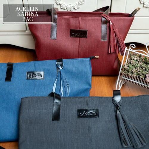 Tote Bag Totebag Tas Jinjing Resleting Wanita Cewek Kulit Sintetis Asli Casual Terbaru Elegan B16