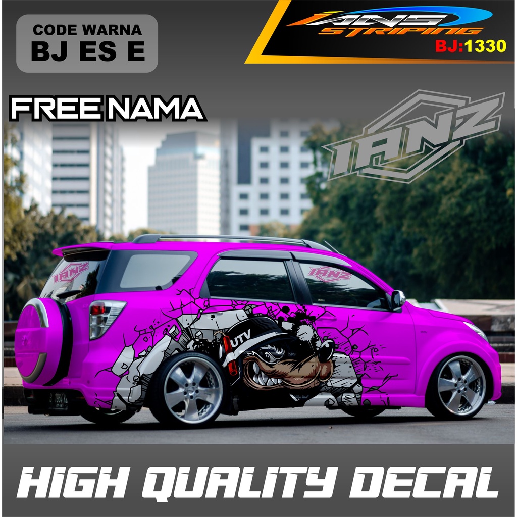 STIKER VARIASI MOBIL TOYOTA RUSH INNOVA / DECAL STIKER AVANZA XENIA / STICKER MOBIL KEREN TERMURAH