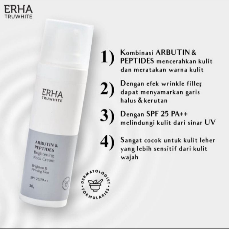 Neck cream/pemutih leher yg membandel serta mengencangkan/truwhite activator/ cream erha