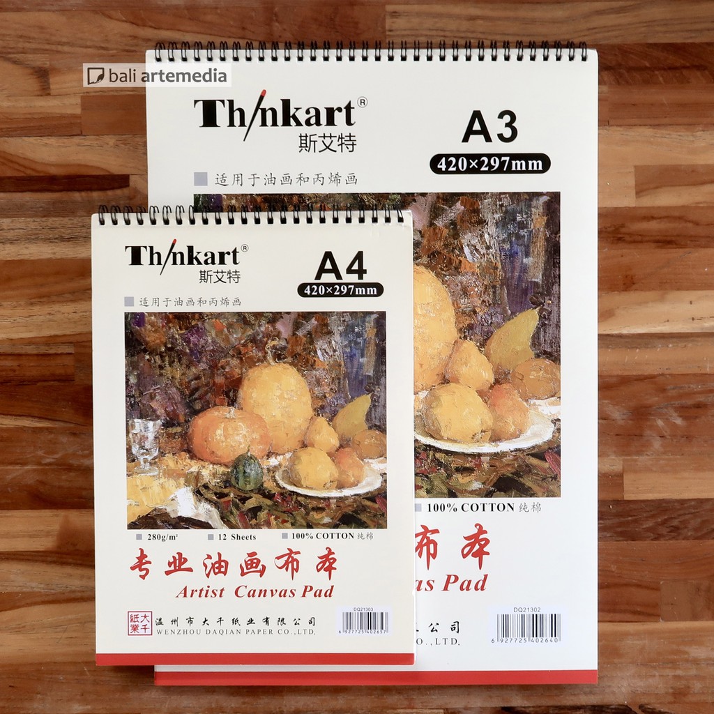 Thinkart Artist Canvas  Pad A4 / A3